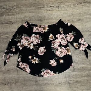 Floral off the shoulder top